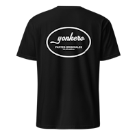 a black t - shirt with the word yankee on it